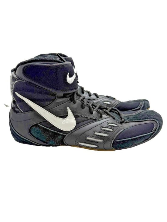 Vtg Nike Sidesweep V Men\'s Sz 12 Wrestling Takedown Shoes Black White 309147-012 main image 8